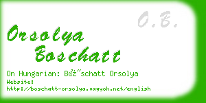 orsolya boschatt business card